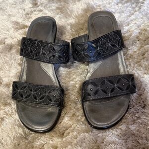 Naot Dark Gray Women's Sandals with Cutout Design